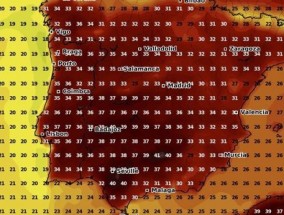 英国热浪:40度的伊比利亚风暴将烘烤英国，精确日期的天气图变成黑色