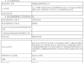 国融基金新任陈建伟为首席信息官 曾任职于九泰基金